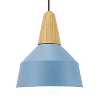Adjustable Aluminum Pendant Light - Modern Macaron Design 10/14 Inch Width Single Head Living Room