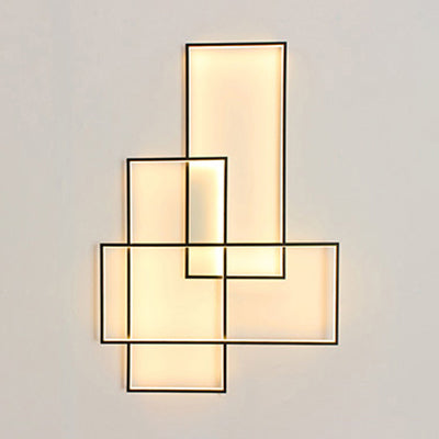 Modern Black Traverse Wall Sconce - 20.5/30 Wide Acrylic Light In Warm/White / 20.5 Warm