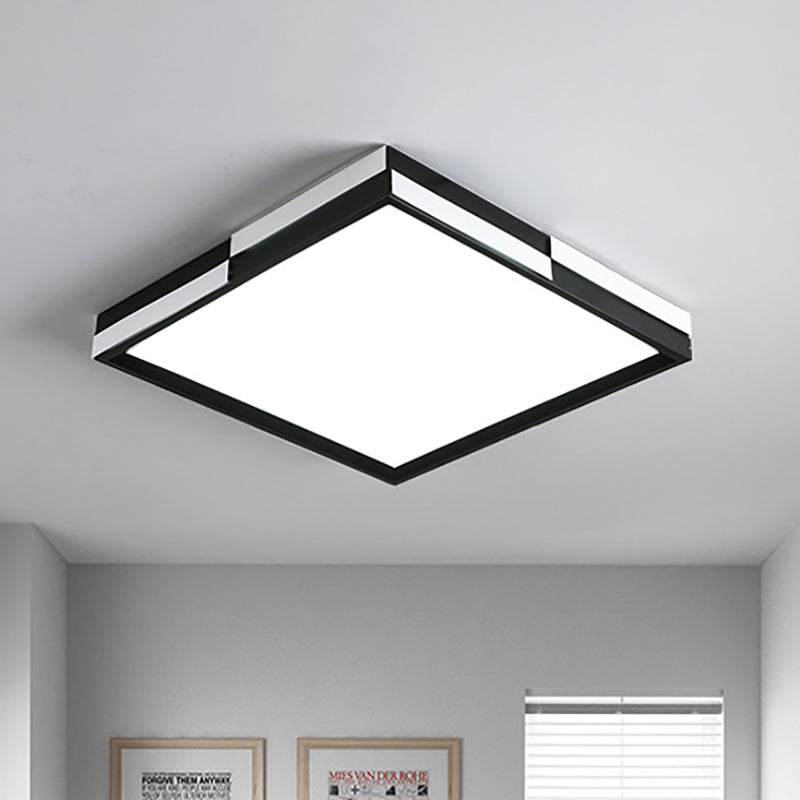 Modern Acrylic Led Black Flush Mount Light Warm/White 16/19.5/37.5 Wide / 16 White
