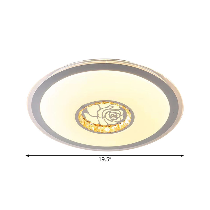 Modern Led Heart Pattern Ceiling Mounted Acrylic Flushmount Light For Bedroom