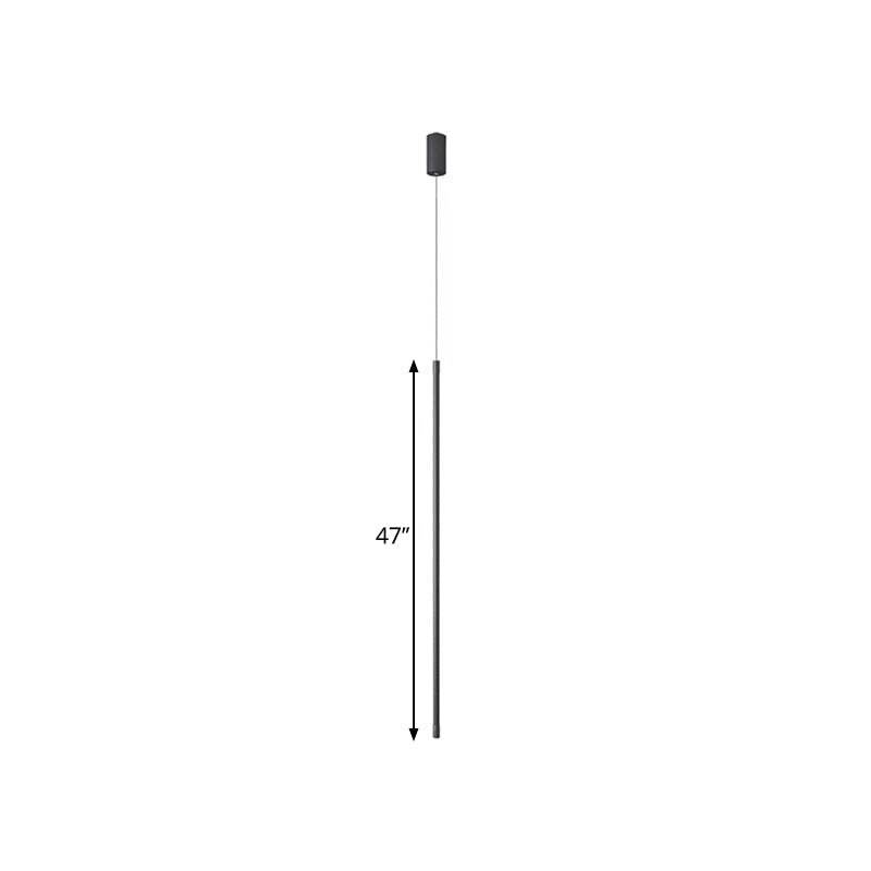 Modern Metallic Led Pendant Light With Minimalist Design In Black/Gold - Warm/White Illumination