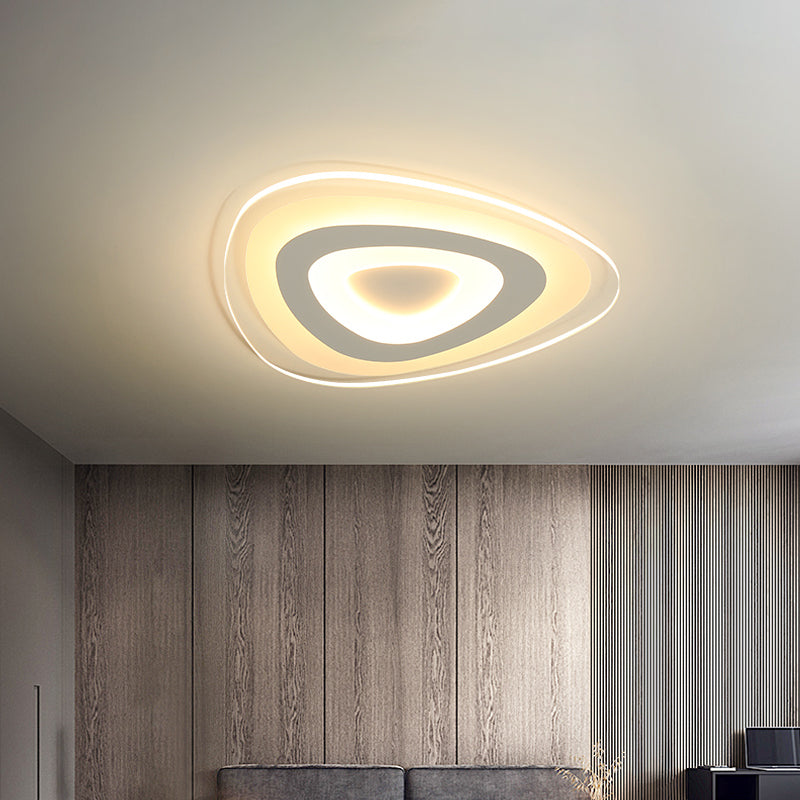 Modern Simplicity Acrylic Led Ceiling Lamp - Warm/White Light 16.5/24.5/31 Width