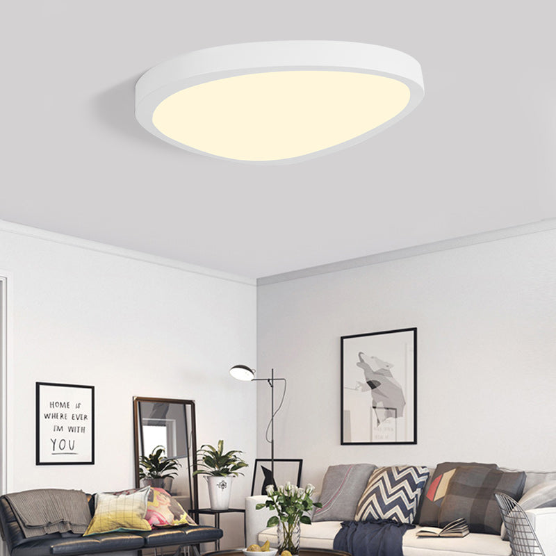 Macaron Loft Acrylic Triangle Led Flush Ceiling Light For Baby Room - Candy Colored Lamp White /