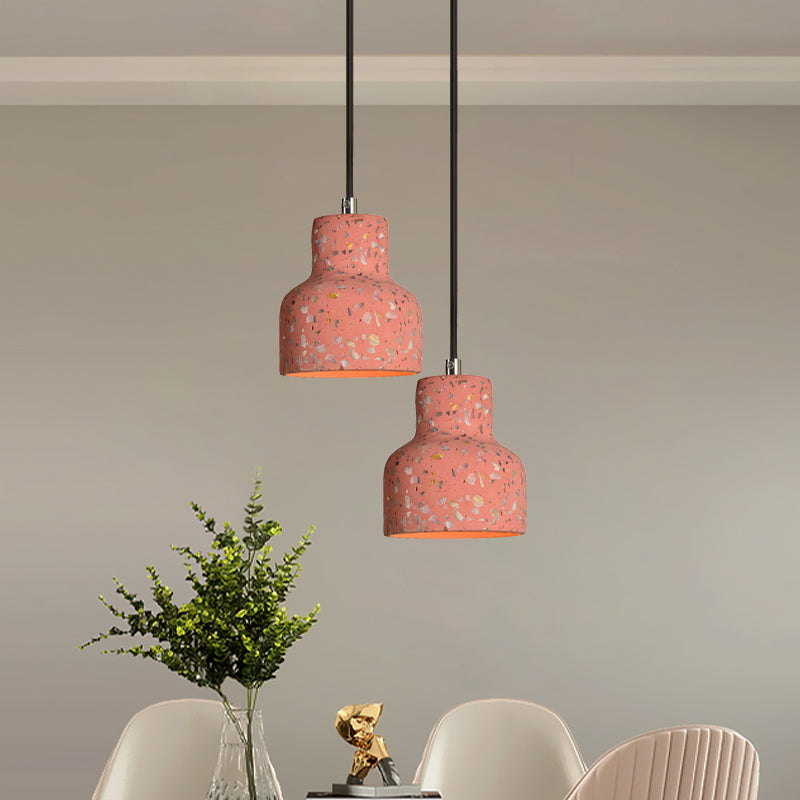 Nordic Terrazzo Hanging Lamp - Black/Red/Pink With Down Lighting Pendant Perfect For Dining Table 1