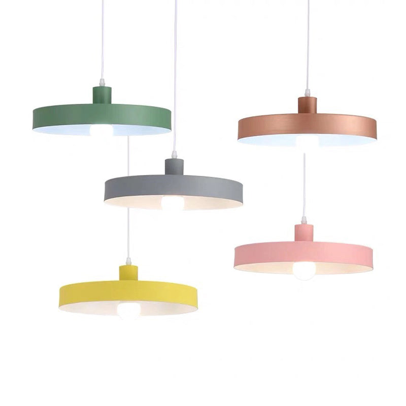 Simple Metal Shade Pendant Light Kit For Dining Room With Pot Lid Design