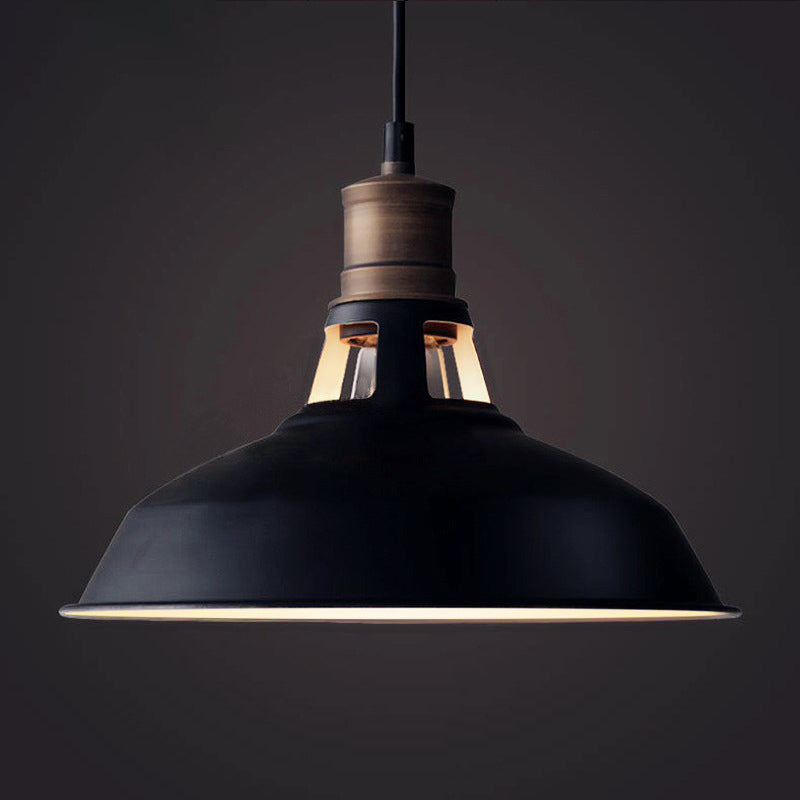 Retro Style Iron Pendant Ceiling Light - 1 Head Suspension Lighting For Bars