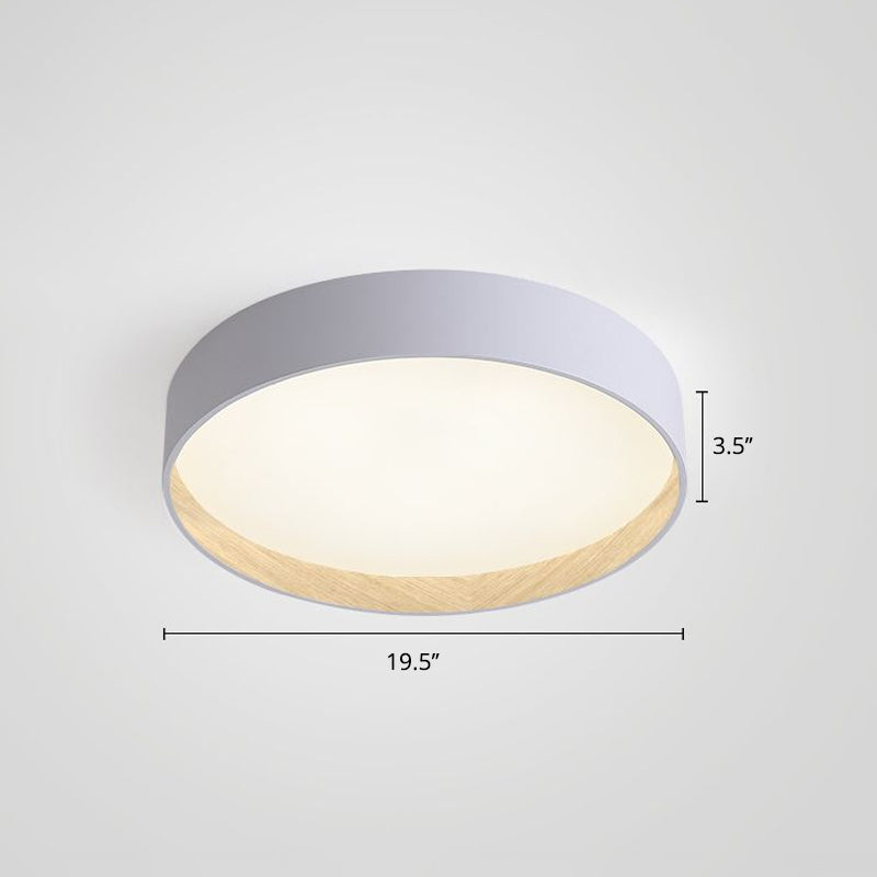 Nordic Led Ceiling Flush Mount Lamp With Acrylic Diffuser For Kitchen White / 19.5