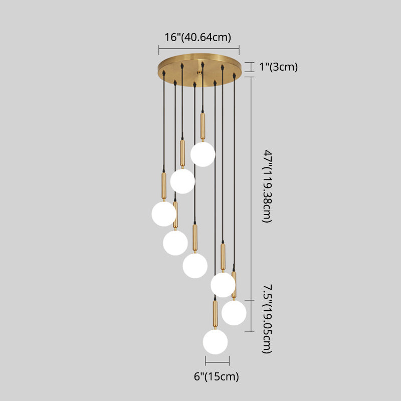 Minimalist Globe Pendant Light - Modern Metal Hanging Lamp For Living Room