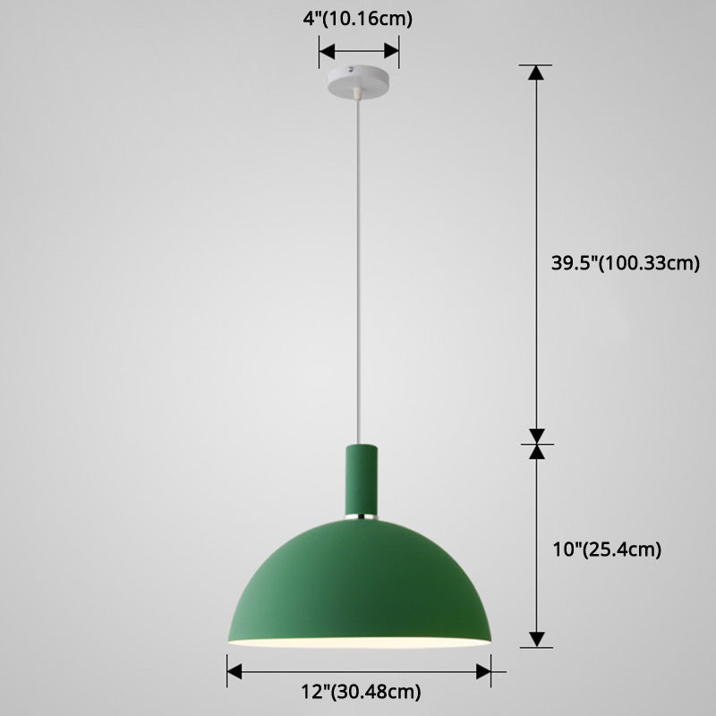 Nordic Style Metal Hemispherical Pendant Lamp - | Restaurant Ceiling Light 1