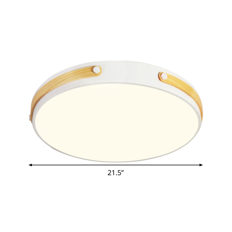 Modernist Acrylic Led Ceiling Lamp Warm/White Light 16’/21.5’ Wide