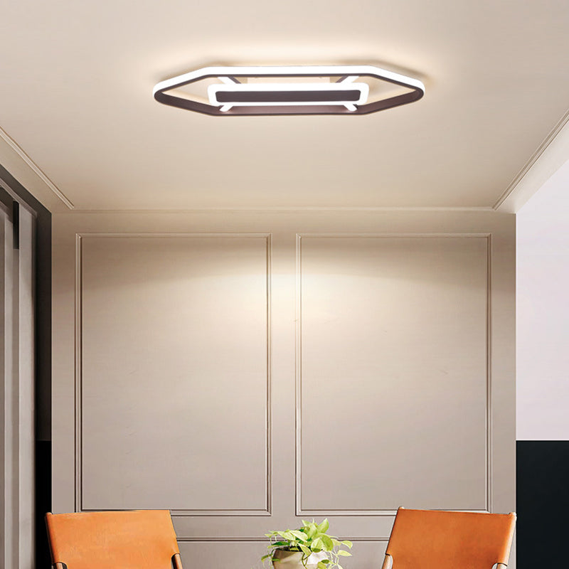 Nordic Iron Led Flush Lighting For Bedroom In Warm/White Light (23.5 31.5 39 W)