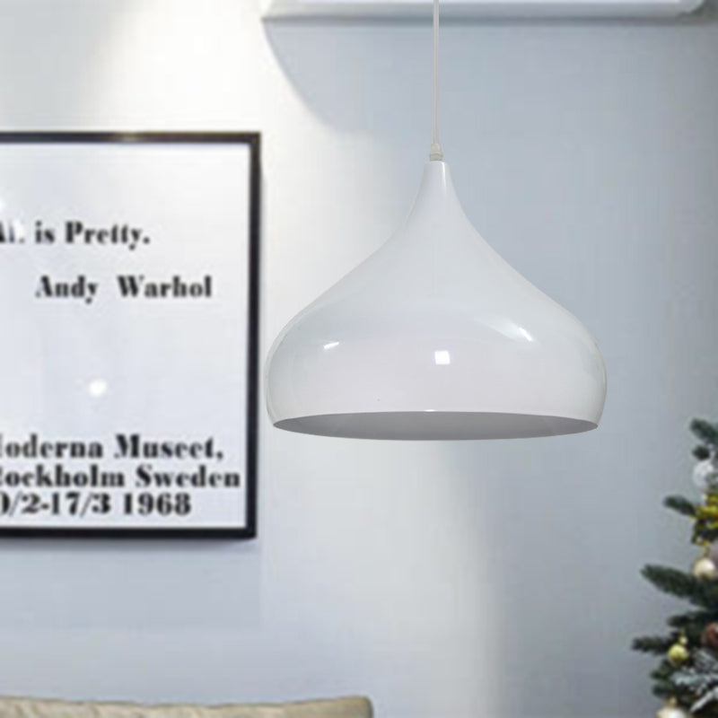 12.5/16.5 Wide Dome Pendant Lighting Modern Iron Hanging Light - 1 Black/White/Red
Note: Although