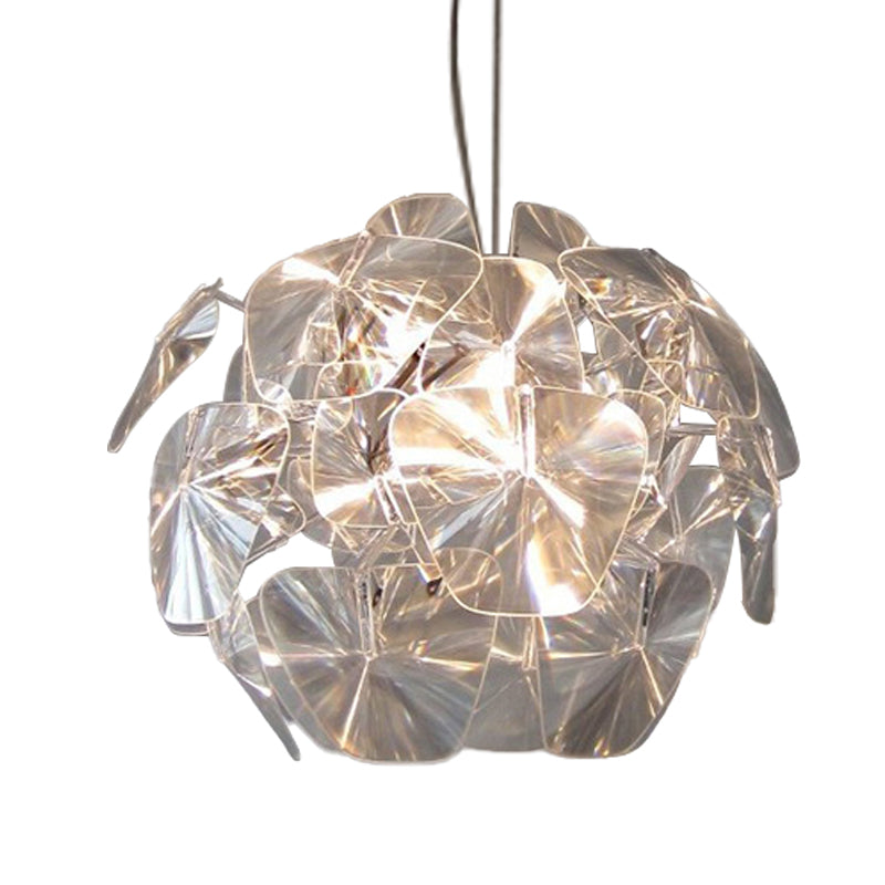 Modern Clear Blossom Ceiling Light With Acrylic Panel Pendant