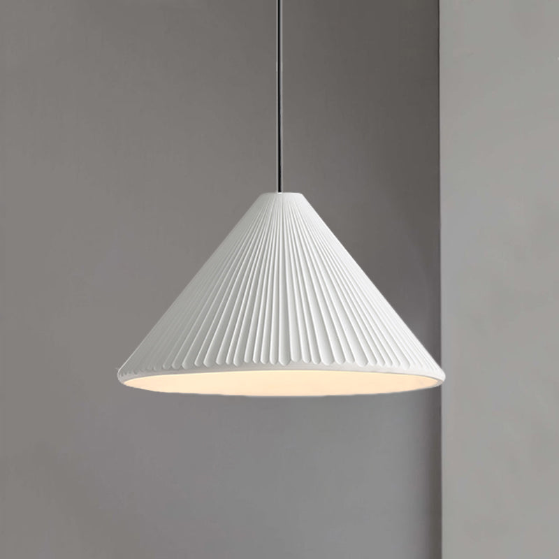 1-Head Nordic Style Pendant Light: 12.5/16.5 W Ribbed Design Blue/Pink/White Resin Bedroom Hanging