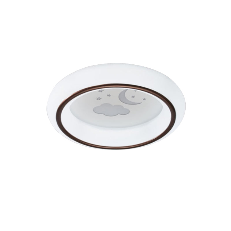 Nordic Acrylic Led Ceiling Light With Elk/Star/Hot Air Balloon Pattern - Flush Mount