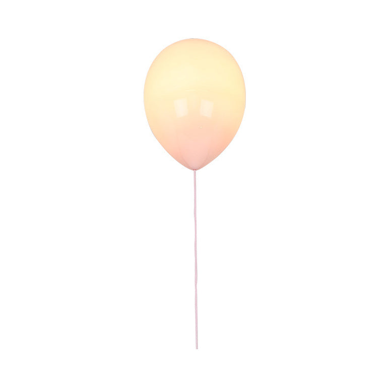 Kid’s Cartoon Balloon Glass Flush Mount Ceiling Light Fixture For Bedroom Pink / 6’