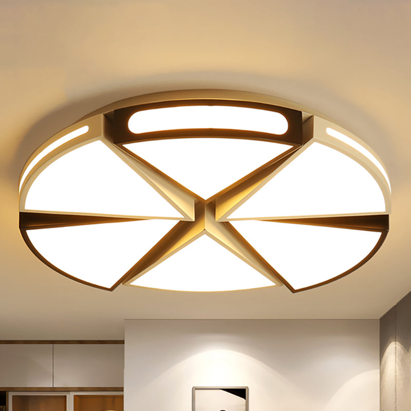 Minimalist Acrylic Triangle Flush Light With Warm/White Led