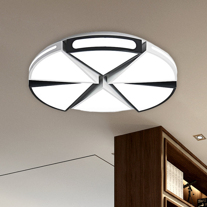 Minimalist Acrylic Triangle Flush Light With Warm/White Led