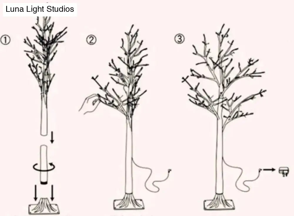 Birch Tree Lights Glow Tree Lights LED Christmas Simulation Tree New Year Lights Floor Lamps