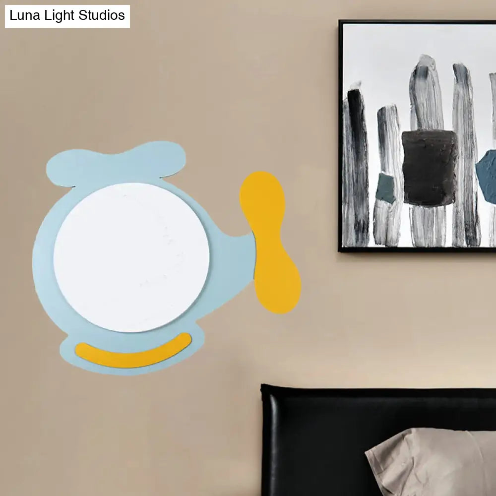 Children’s Led Ceiling Mount Light With Wooden Cartoon Pattern - Ideal For Kindergarten