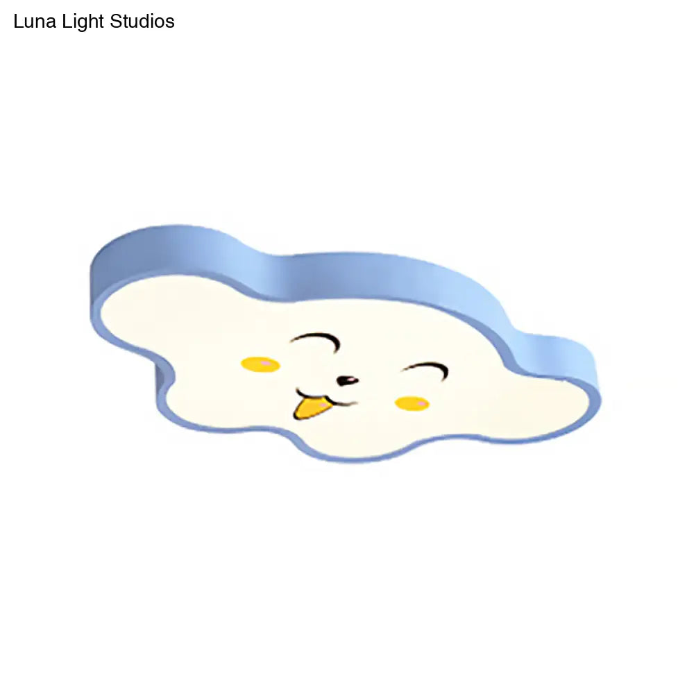 Cloudy Kid Bedroom Ceiling Light - Acrylic Cartoon Flush Mount - Luna Light Studios