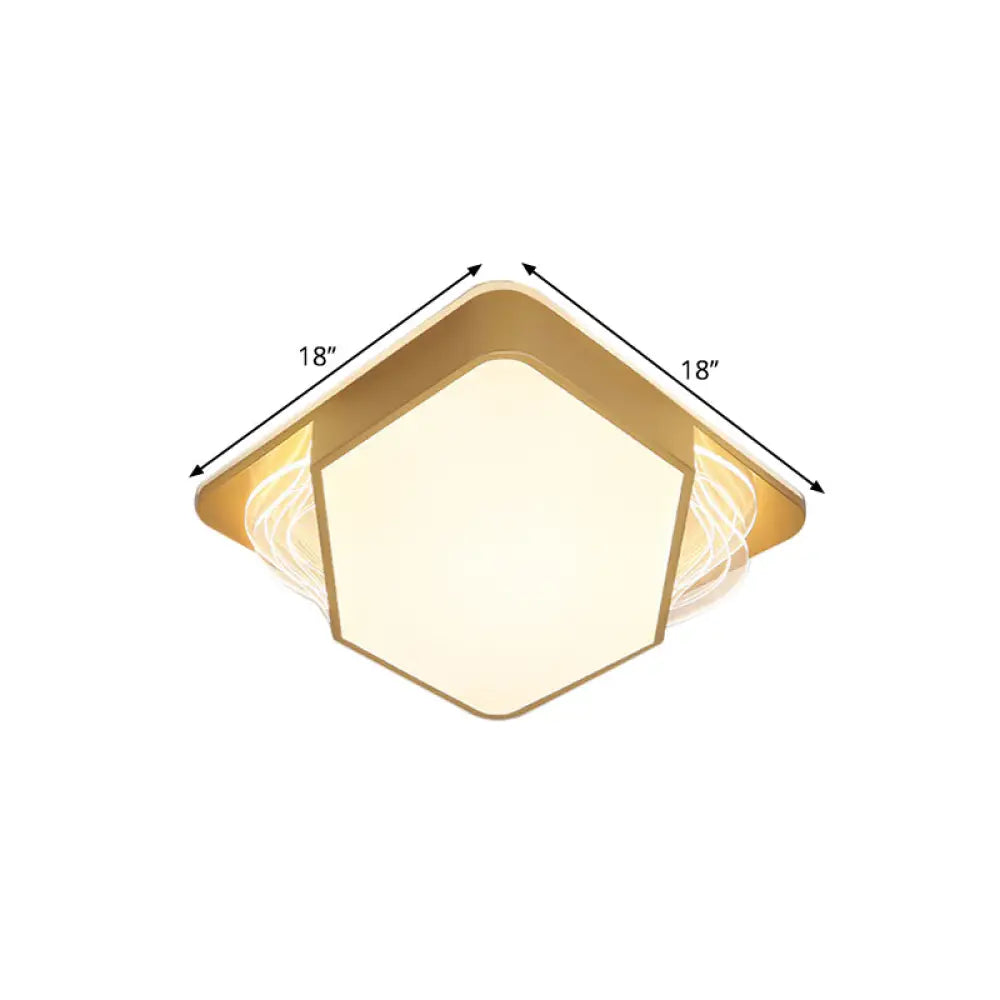 Contemporary Gold Flush Mount Led Ceiling Light In Warm/White 18/21.5/35.5 Width
Or
Modern - Width