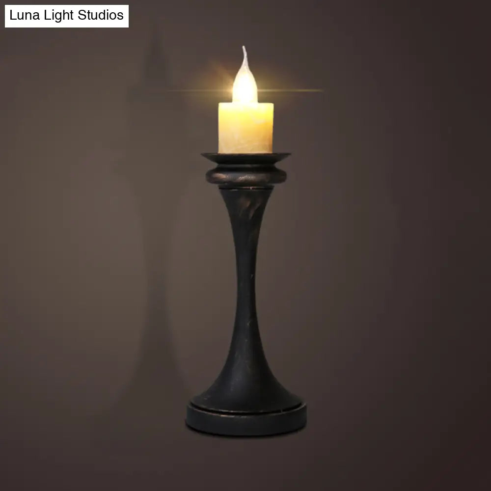 Industrial Desk Lamp With Candelabra Marble Table Accent In Brass/Bronze