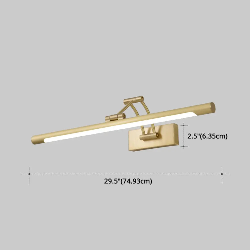 Luxury Copper Vanity Wall Light Fixture - Modern Style Single Arm