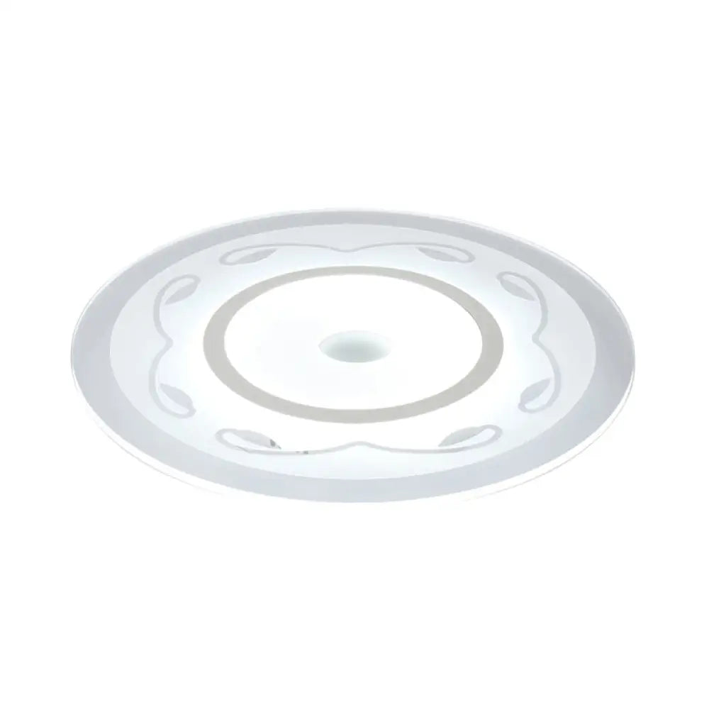 Modern Acrylic Flower Shape Ceiling Lamp In White - Perfect For Child’s Bedroom / 16.5’