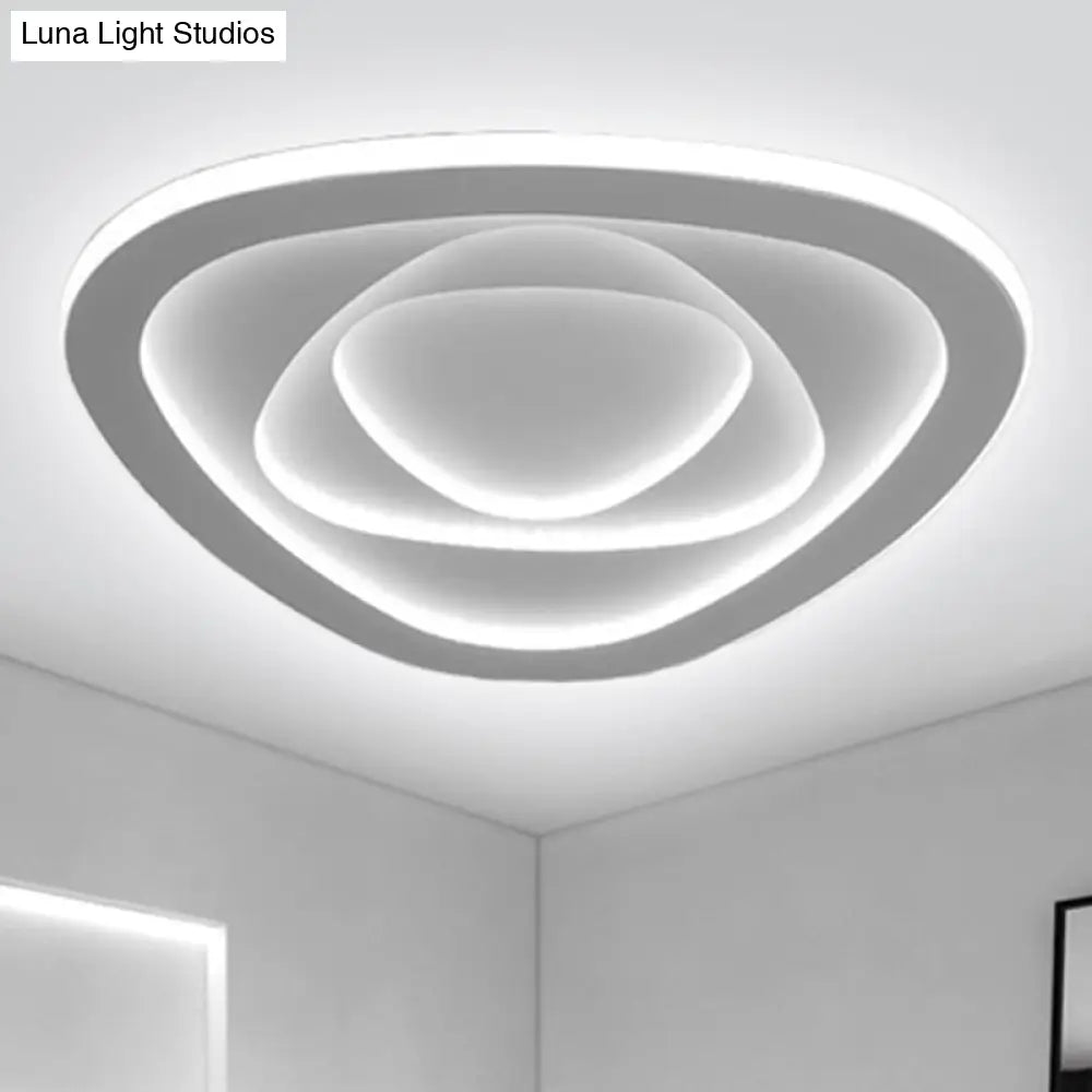 Modern Acrylic Triangle Ceiling Light Fixture - 16’/19.5’/23.5’ Wide Bedroom Led Flush Mount