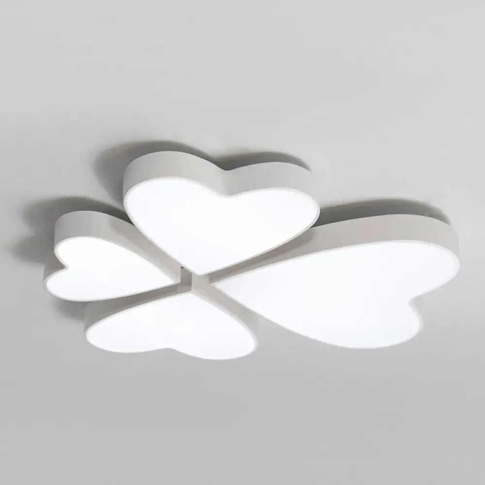 Modern Led Acrylic Flush Mount Ceiling Light For Living Room - Contemporary Lighting White /