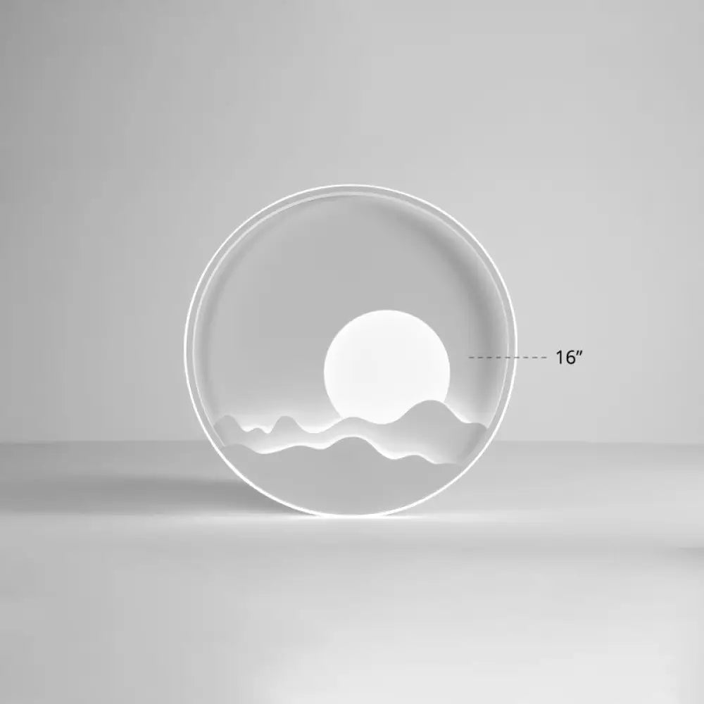 Modern Led Ceiling Light - Stylish Metal Flush Mount For Living Room White Shade / 16’
