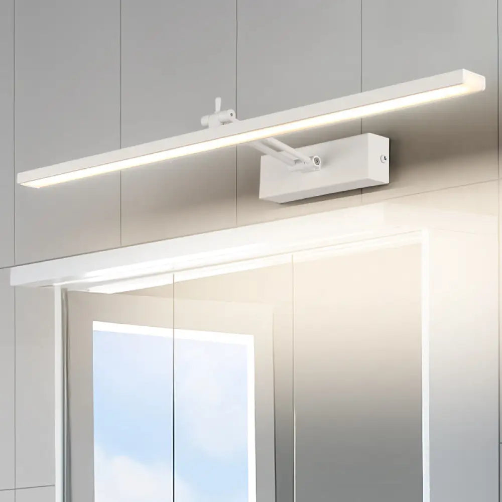 Modern Led Rotatable Vanity Wall Sconce With Acrylic Shade For Bathrooms White / 16 Warm