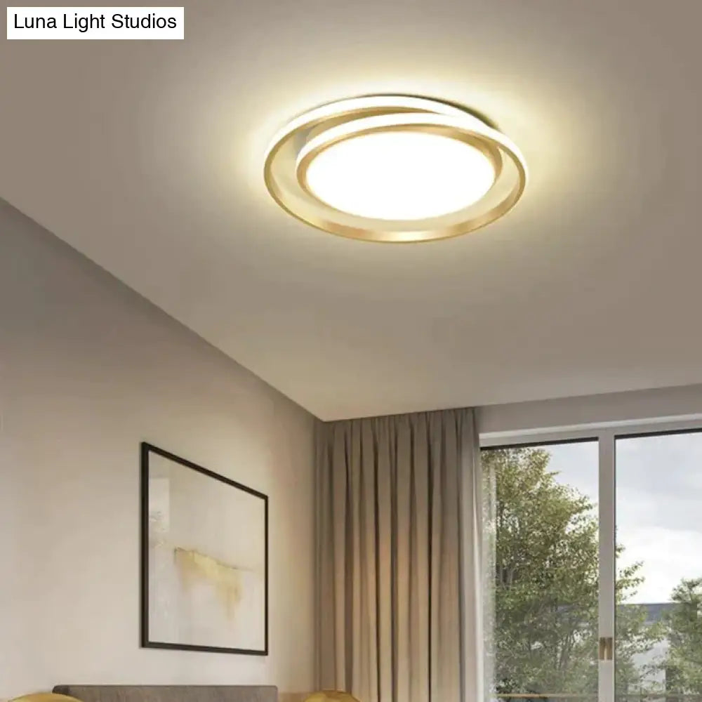 Modern Simple Bedroom Creative Circular LED Ceiling Lamp Ceiling