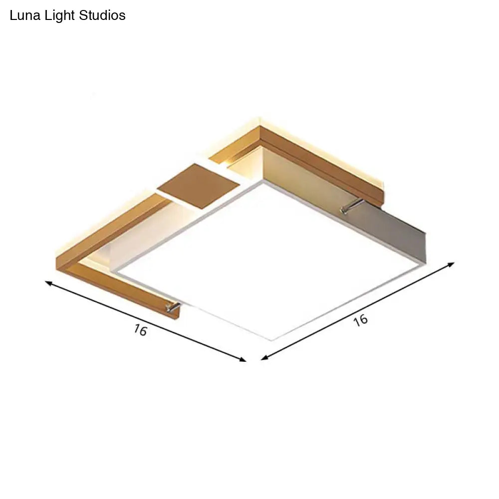 Modernist Black/Gold Led Flush Mount Lamp - 16’/19.5’/35.5’ Wide Iron Ceiling Fixture For