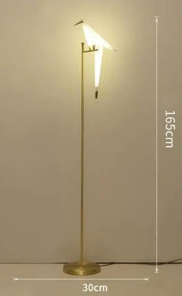 Nordic Bird Floor Lamp Creative Acrylic Thousand Paper Cranes Lamps For Living Room Bedroom Home