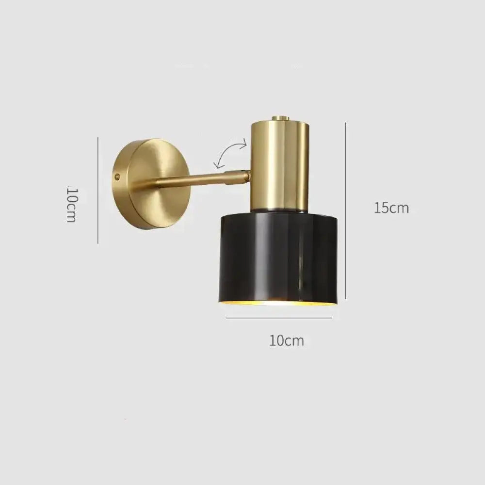 Nordic Copper Bedroom Wall Lamp Creative Modern Minimalist Stair Corridor Porch Living Room Dining