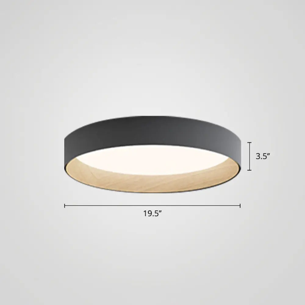 Nordic Led Ceiling Flush Mount Lamp With Acrylic Diffuser For Kitchen Grey / 19.5’ White