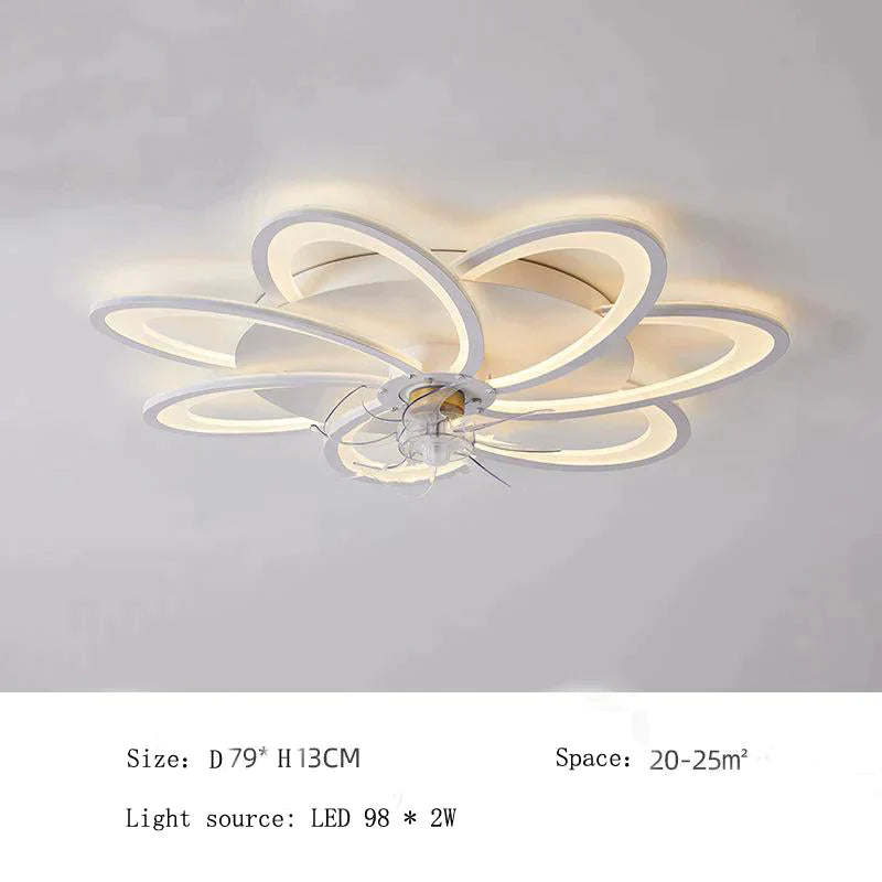 Nordic Living Room Led Creative Smart Windmill Ceiling Fan Light Ceiling