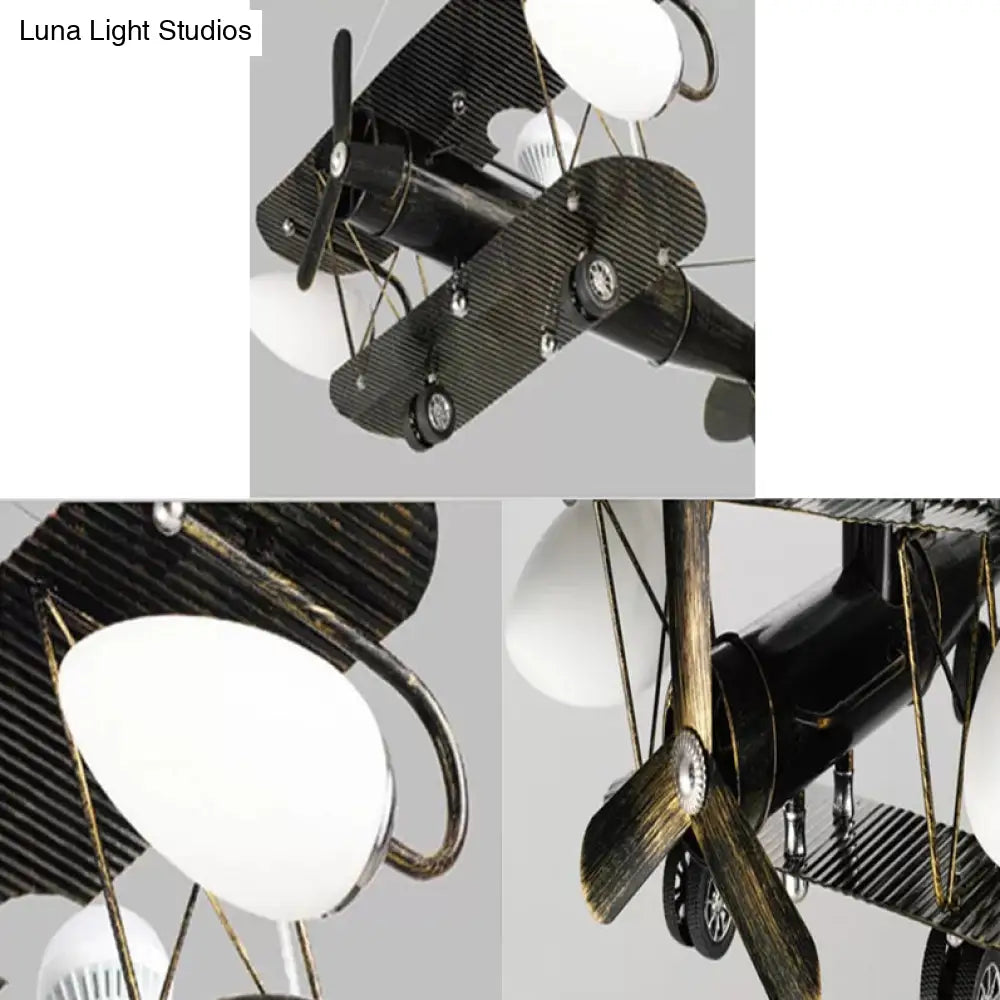 Vintage-Style Glider Kindergarten Metal Chandelier In Antique Brass
Note: Seo Is Important So Its