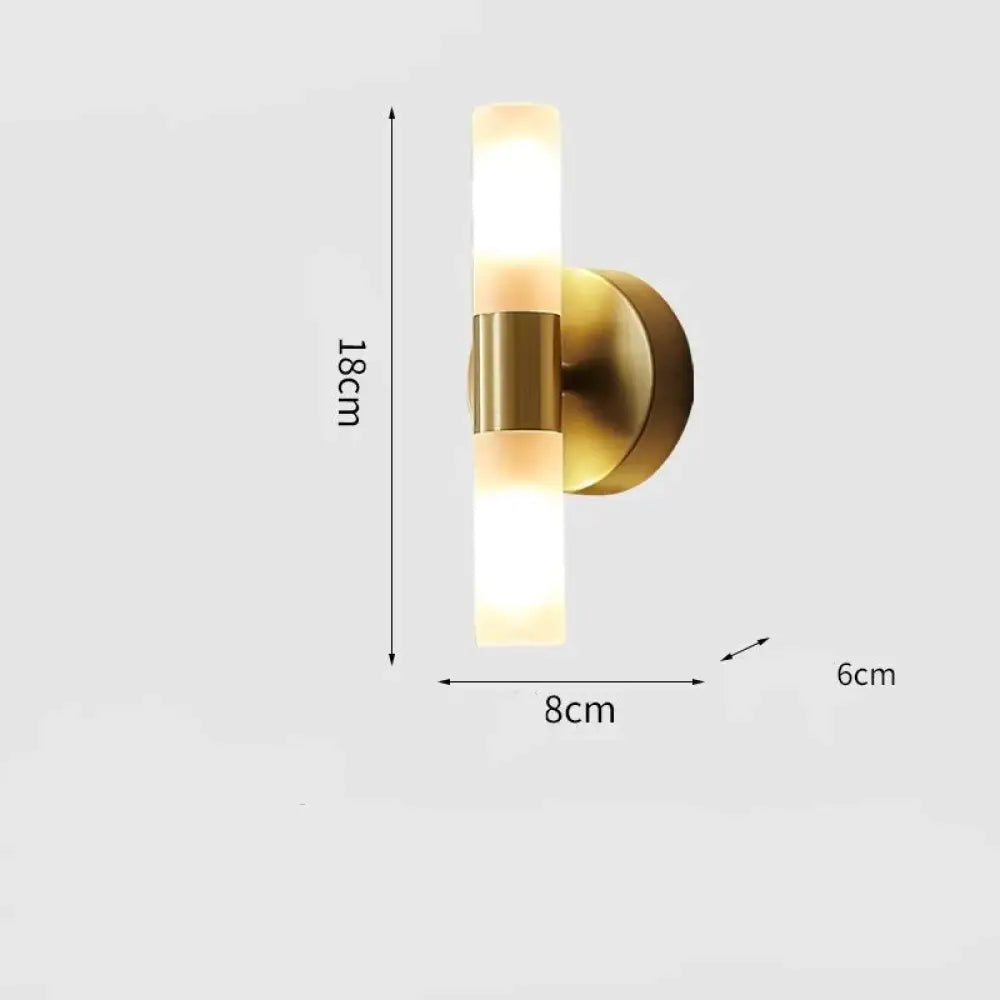 Wall Lamp All Copper Bedroom Bedside Modern Simple Living Room Nordic Creative Hotel Corridor Stair