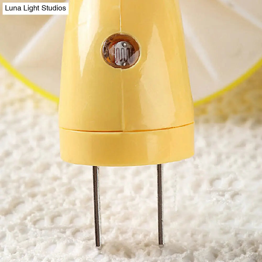 White Led Sconce Light Mushroom Wall Lamp - Elegant Plug In For Hallways