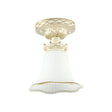 1 - Head Vintage Flush Mount Ceiling Light With Milky Glass Flower Design White