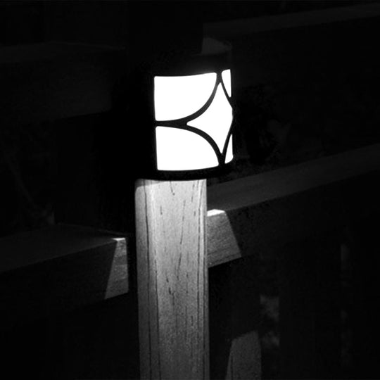 Retro Semi-Cylinder Flush Wall Sconce With Rhombus/Rectangle/Trellis Cage - Black / Solar Rhombus