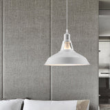 Metallic Pendant Light - Farmhouse Barn Shade Hanging Lamp (10.5/12/15 Inch) Wide 1 Fixture In