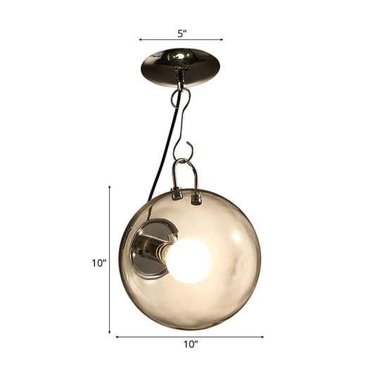 Modern 1 - Light Clear Glass Semi Flush Mount - Available In 10’ & 12’ Width