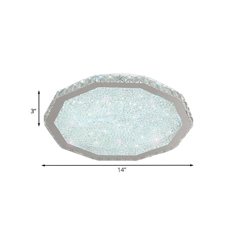Modern Led Stainless-Steel Flush Mount Ceiling Light For Living Room