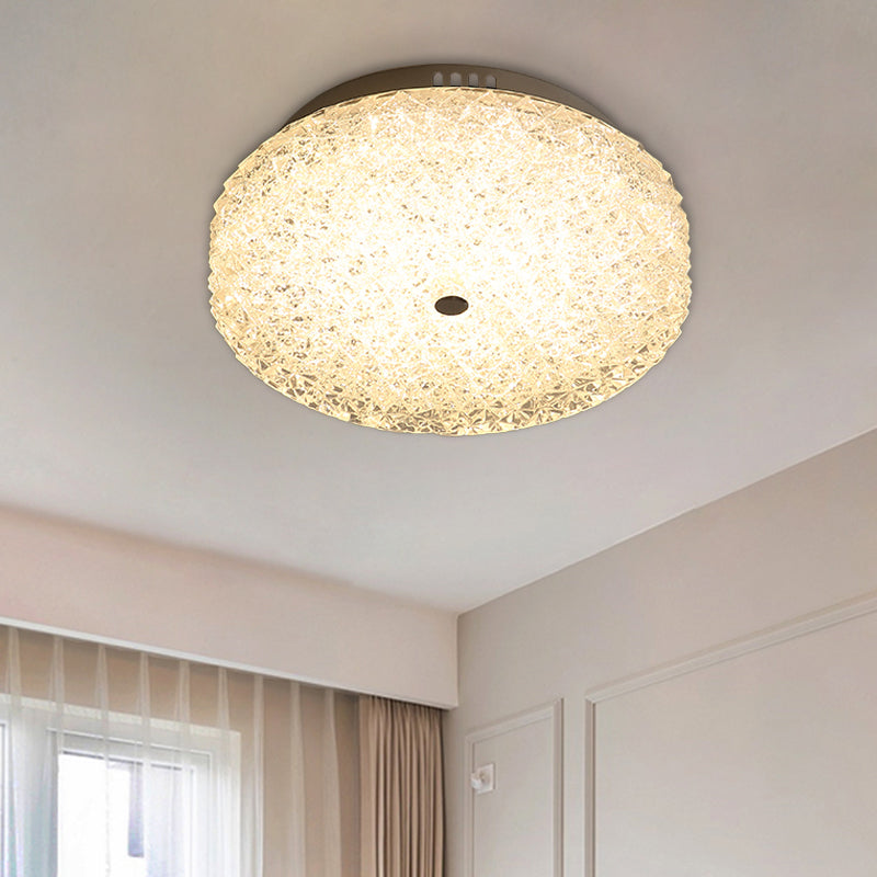 Modernist Led Crystal Flushmount Light For Corridor Ceiling