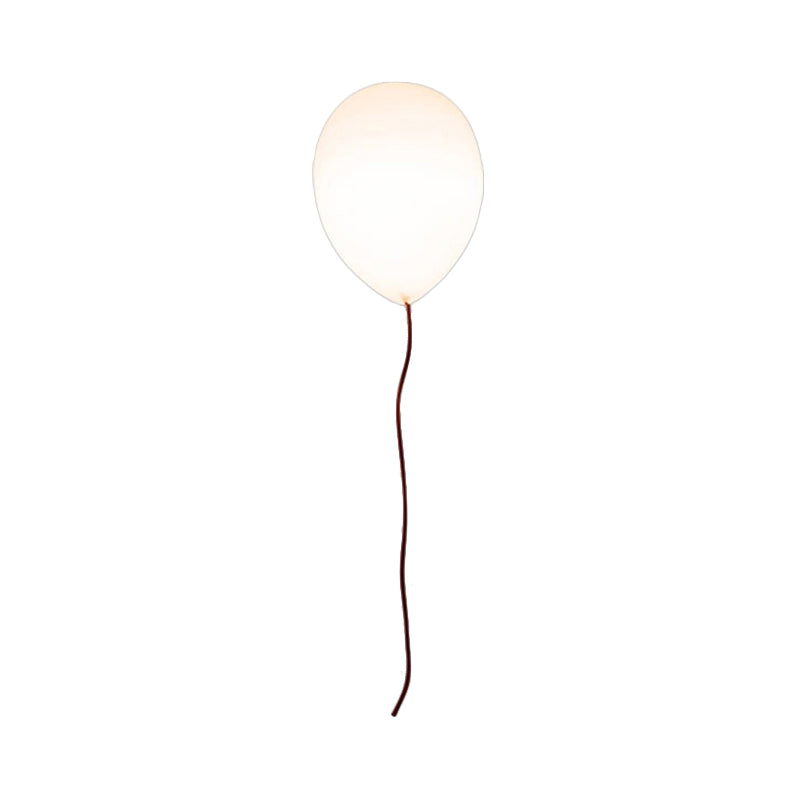 Contemporary White Balloon Shade Flush Mount Light With Opal Glass Ceiling Fixture - 8’/10’ W 1