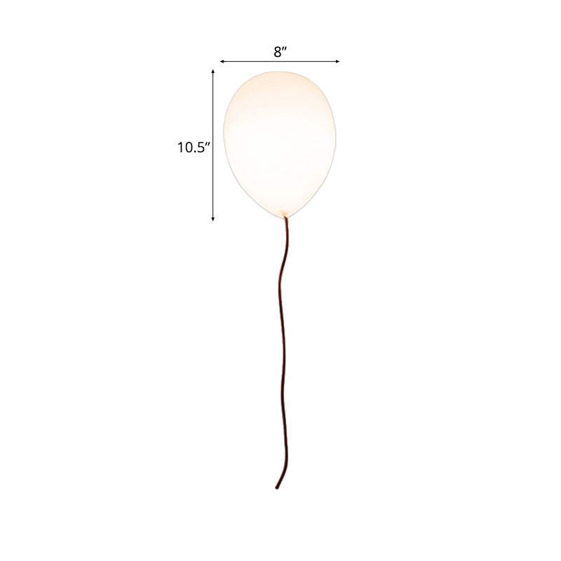 Contemporary White Balloon Shade Flush Mount Light With Opal Glass Ceiling Fixture - 8’/10’ W 1